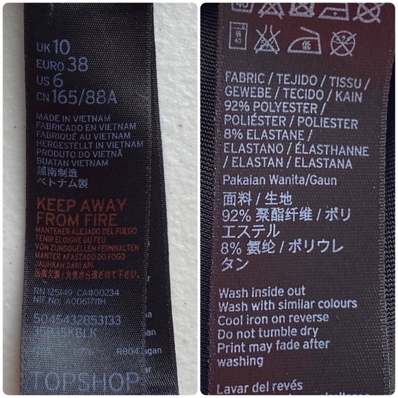 Topshop Velvet Open Back Dress Womens size 6 Black Gold Metallic Peep Shoulder - Picture 9 of 9